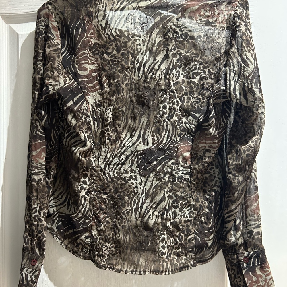 Wild Patterned Button-Down Shirt - Picture 2 of 2